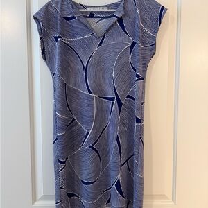 Susana Monaco Navy and White Swirl Mini Dress